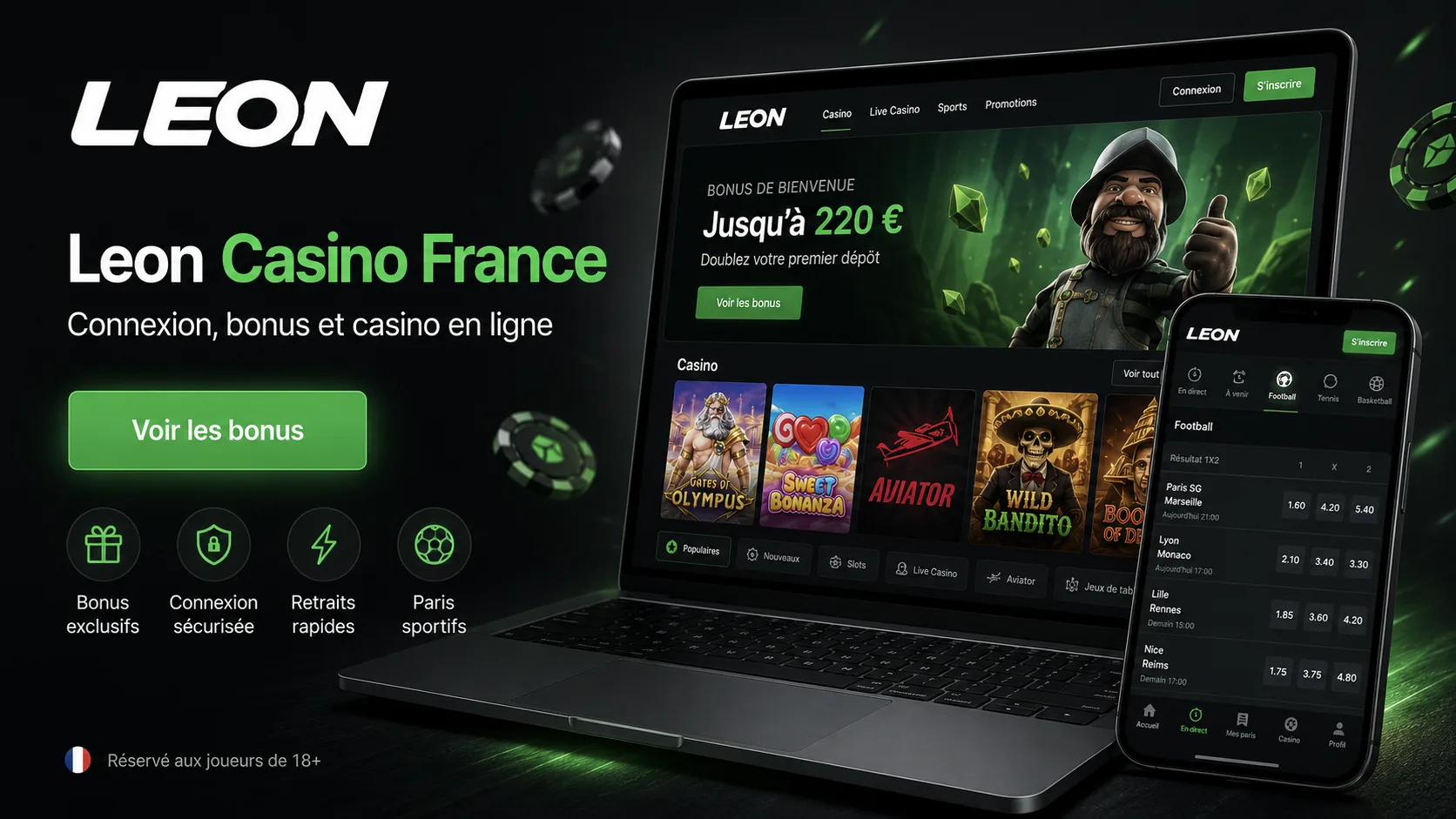 Leon Casino France 2026 : avis, bonus, connexion et jeux